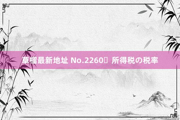 草榴最新地址 No.2260 所得税の税率